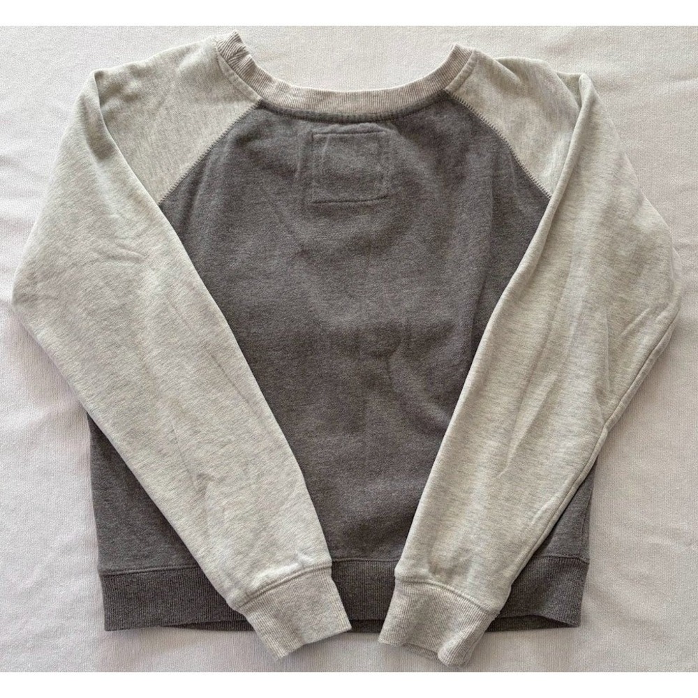 Green Sleeved LA Cali Logo California Raglan Sweatshirt‎ Gray Pocket Large Y2K - Picture 5 of 10